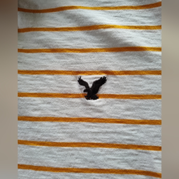 AMERICAN EAGLE Men's Pullover Shirt Size Large Slim Fit Short Sleeves Smoke Free - Picture 2 of 6